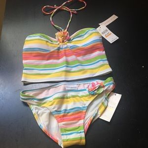 NWT. Tommy Hilfiger Swim Bikini Bandeau Multicolor
